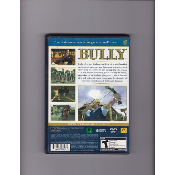 Bully (Rockstar Sony PlayStation 2 2006) Manual Included No Stickers On Case EUC - Picture 2 of 11